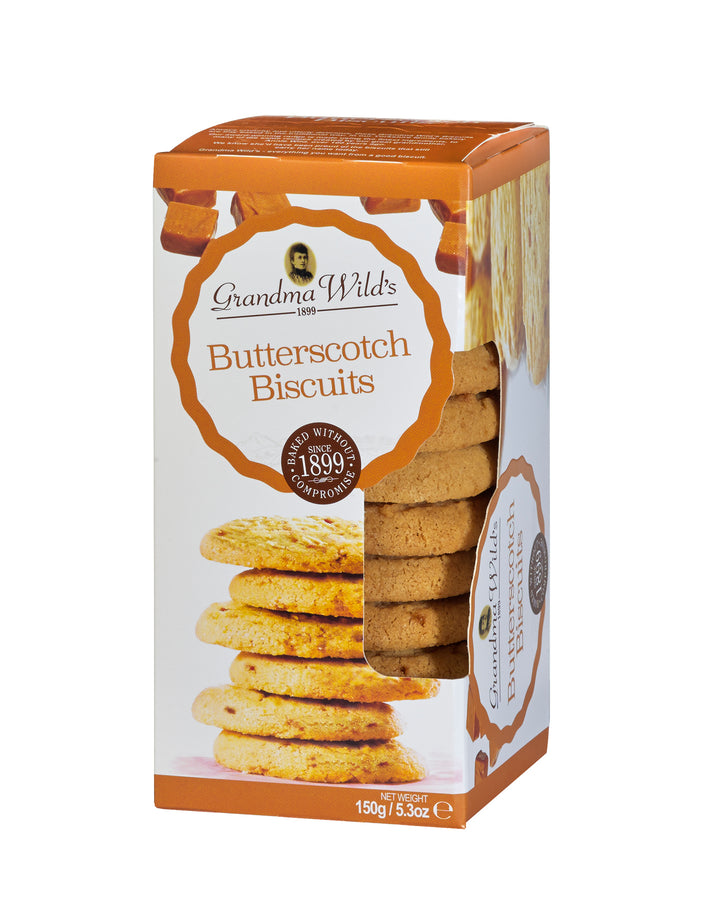 Grandma Wild's Butterscotch Biscuits Window Box 150g [28 May 2024]