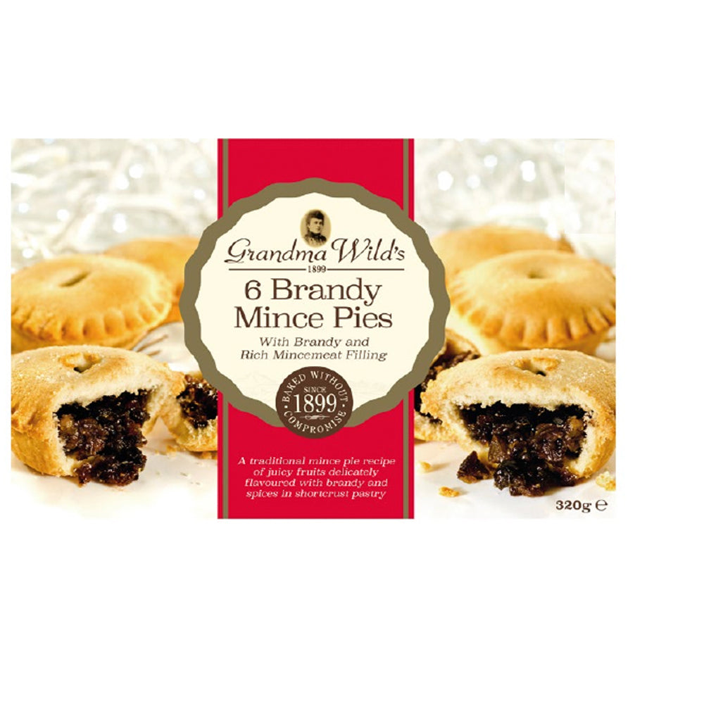 Grandma Wild's 6 Traditional Brandy Mince Pies 320g
