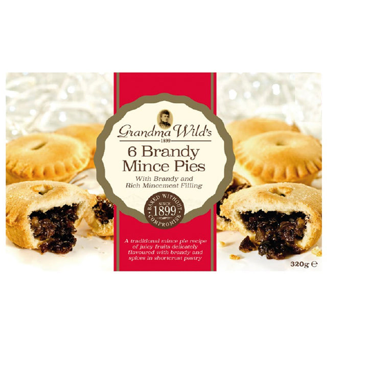 Grandma Wild's 6 Traditional Brandy Mince Pies 320g