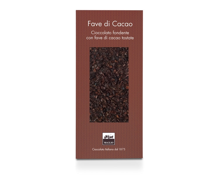 Maglio Dark Chocolate with Roasted and Chopped Cocoa Beans Bar 95g