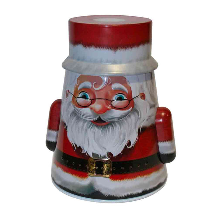 Father Christmas rocking tin from Grandma wild's containing 200 grams of yummy bitesize biscuits