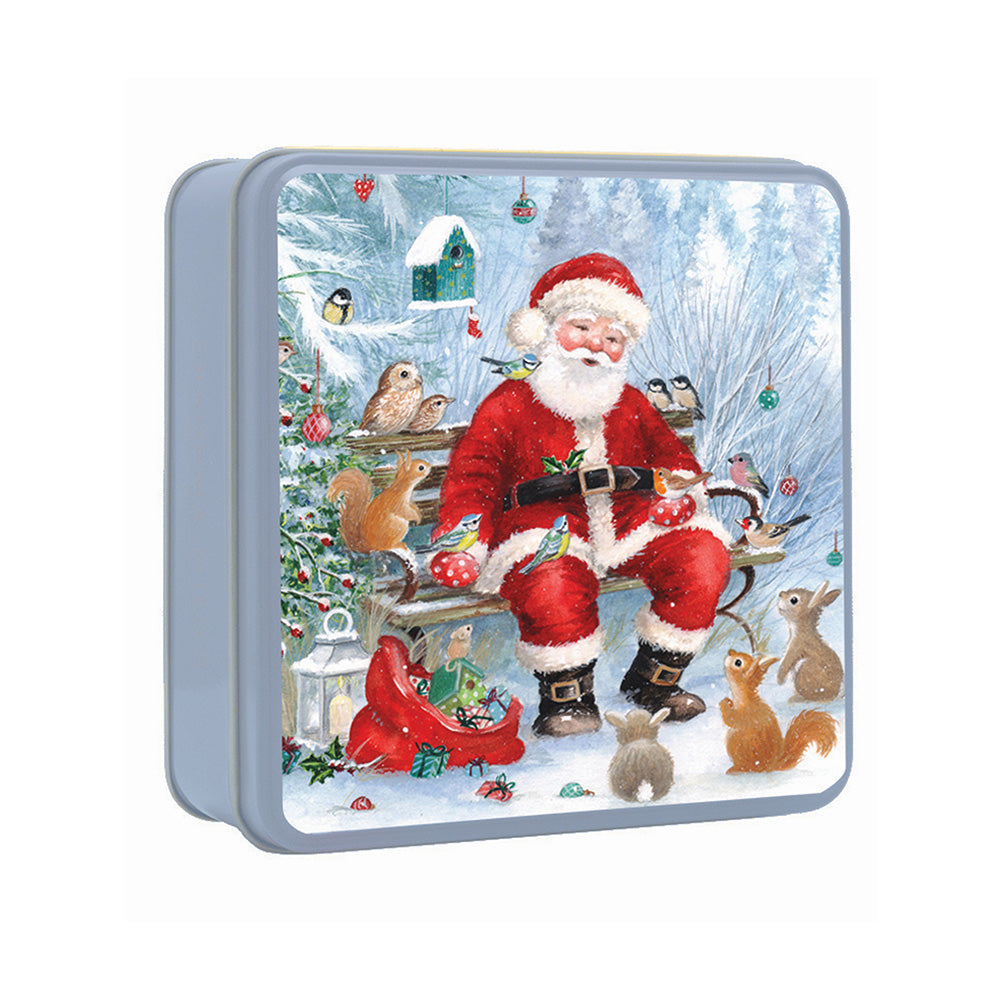 Grandma Wild's Embossed Santa & Woodland Friends Tin 100g  [1703]