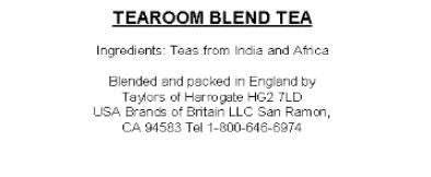 Taylors Of Harrogate Tea Room Blend Tea Leaf in Caddy 125g