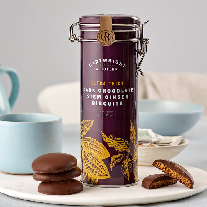 Cartwright & Butler Ultra Thick Dark Chocolate Ginger Biscuits 190g