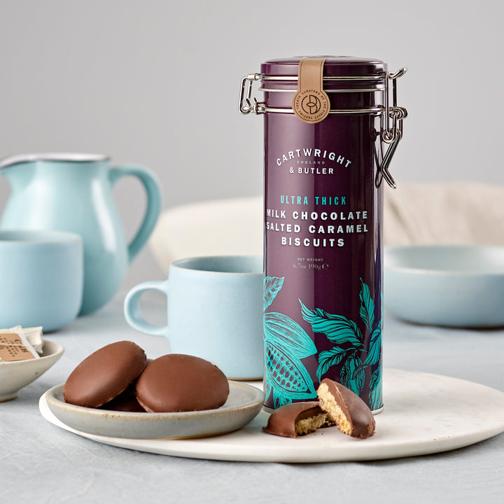 Cartwright & Butler Ultra Thick Milk Chocolate Salted Caramel Biscuits 190g (BB 22 July 2025)