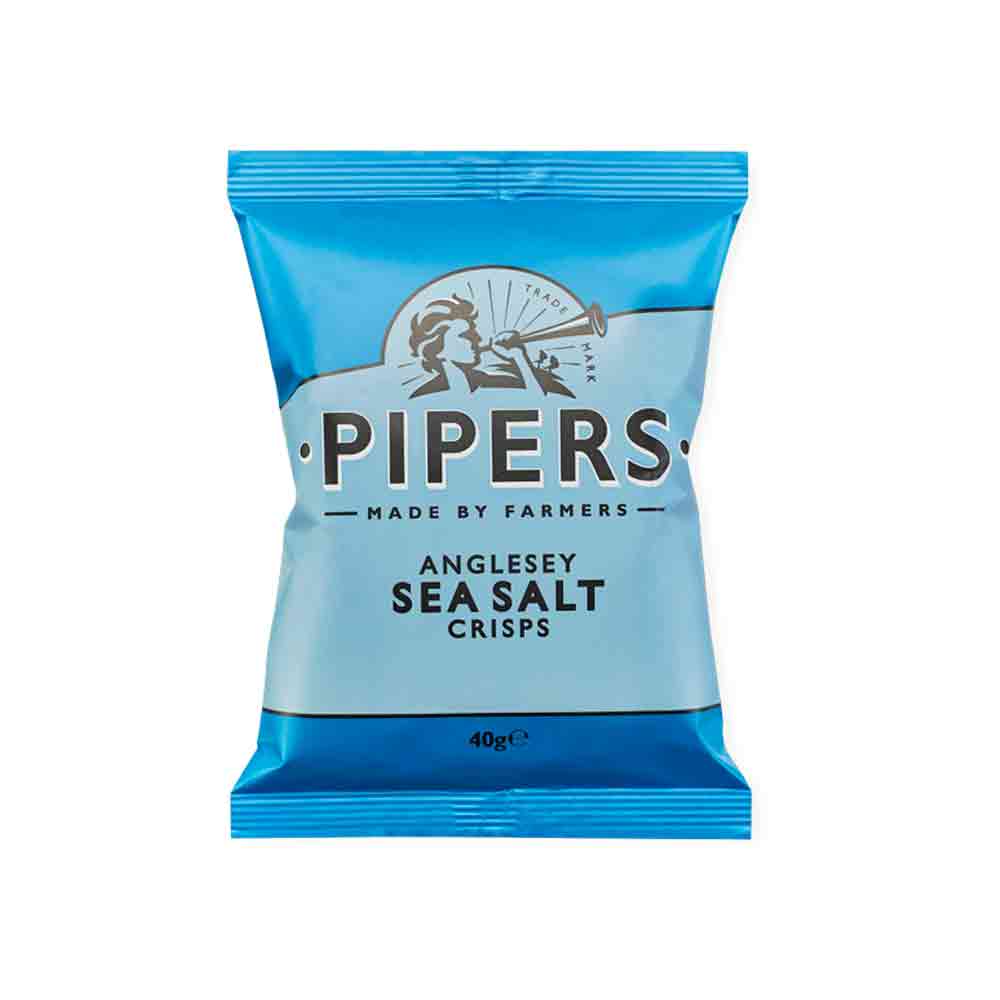 Pipers Anglesey Sea Salt Crisps 40g x 24 Packets
