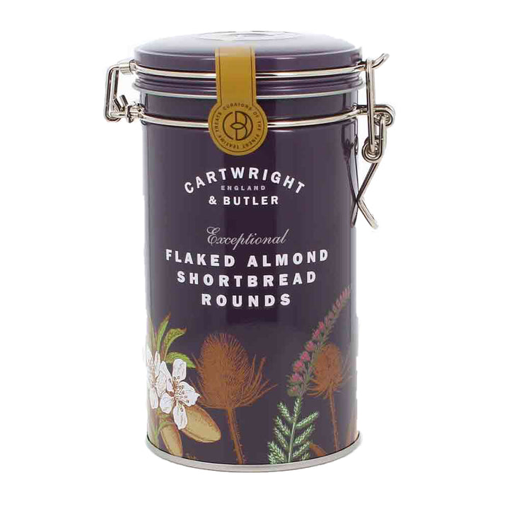 Cartwright & Butler Flaked Almond Shortbread Rounds Tin 200g