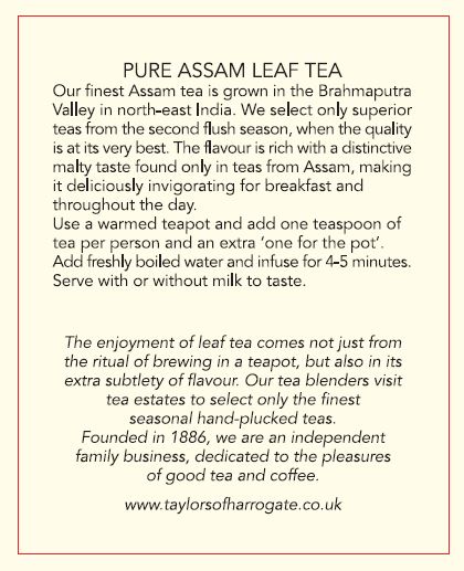 Taylors Of Harrogate Pure Assam Tea Leaf Caddy 125g