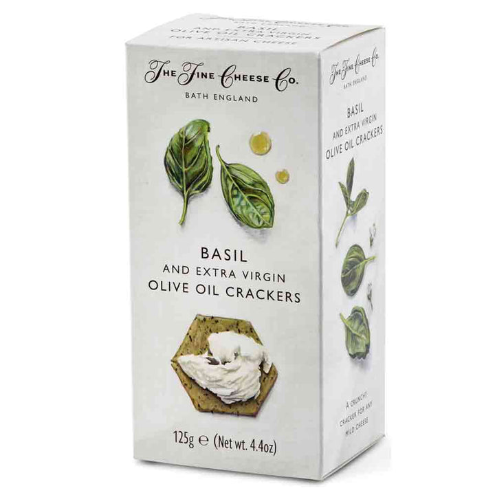 The Fine Cheese Co Basil and Extra Virgin Olive Oil Crackers 125g