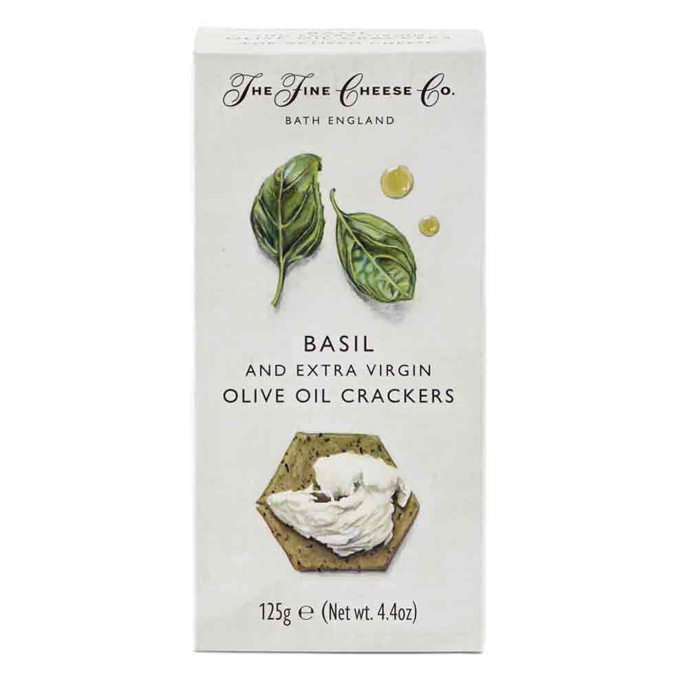 The Fine Cheese Co Basil and Extra Virgin Olive Oil Crackers 125g