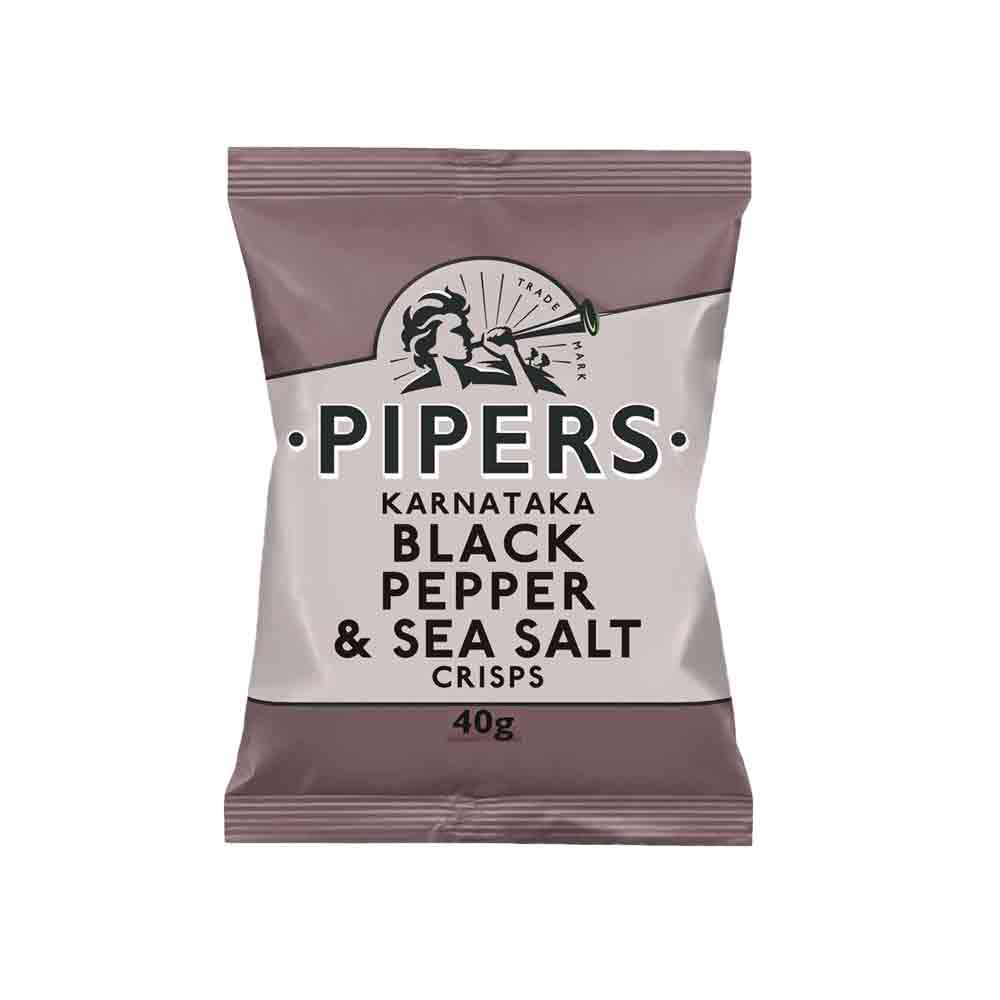 Pipers Karnataka Black Pepper & Sea Salt Crisps 40g