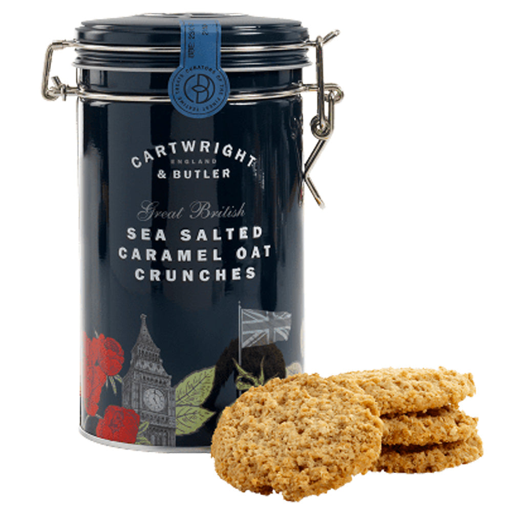 Cartwright & Butler The London Collection: Sea Salted Caramel & Oat Crunches Tin 200g