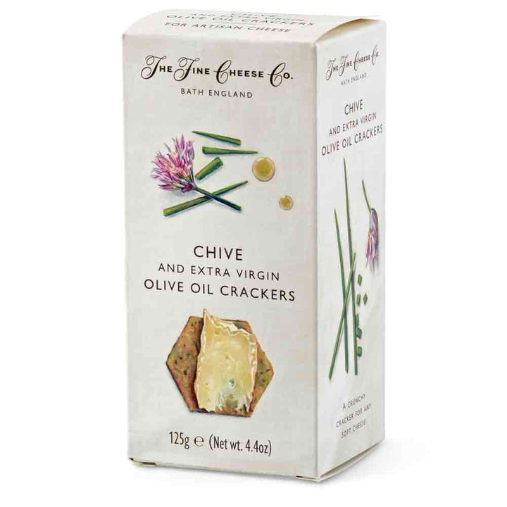 The Fine Cheese Co Chive and Extra Virgin Olive Oil Crackers 125g