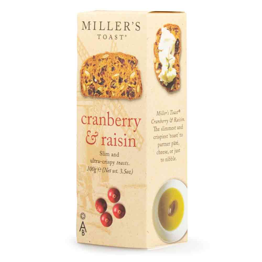 Artisan Biscuits Miller's Toast Cranberry & Raisin 100g