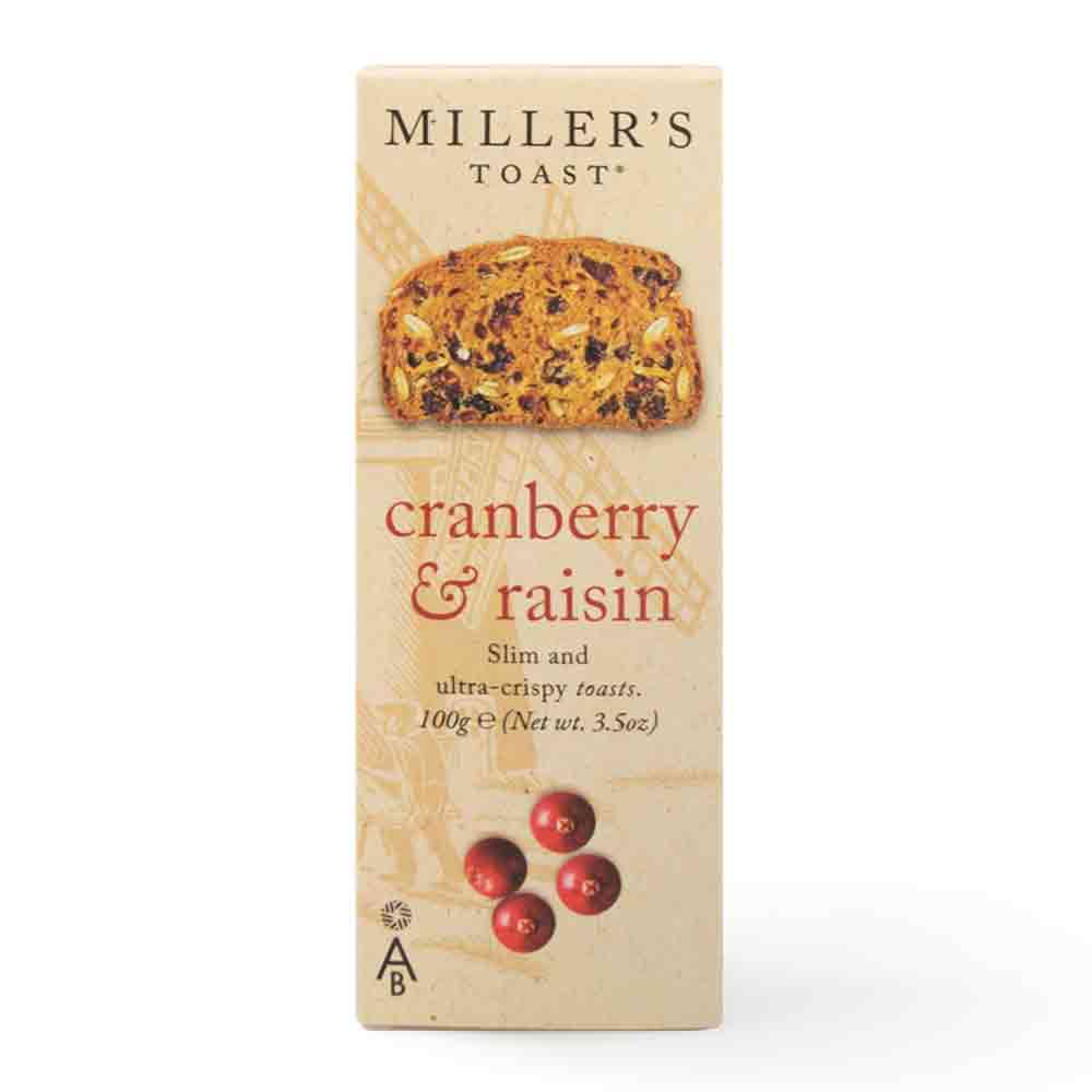 Artisan Biscuits Miller's Toast Cranberry & Raisin 100g