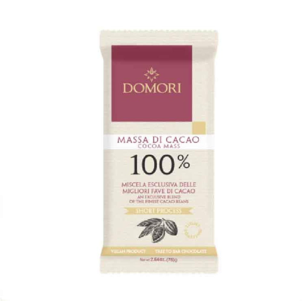 Domori 100% extra dark chocolate bar 75 grams in recyclable flowpack