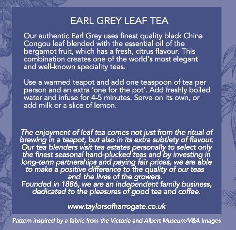 Taylors of Harrogate Earl Grey Leaf Tea 125g