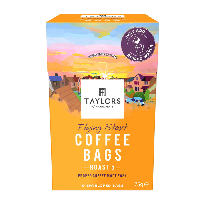 Taylors of Harrogate Flying Start Coffee Bags - 10 Enveloped Bags [ Sep 2023]