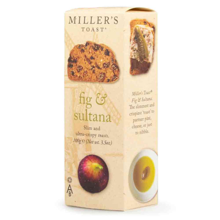 Artisan Biscuits Miller's Toast Fig & Sultana 100g