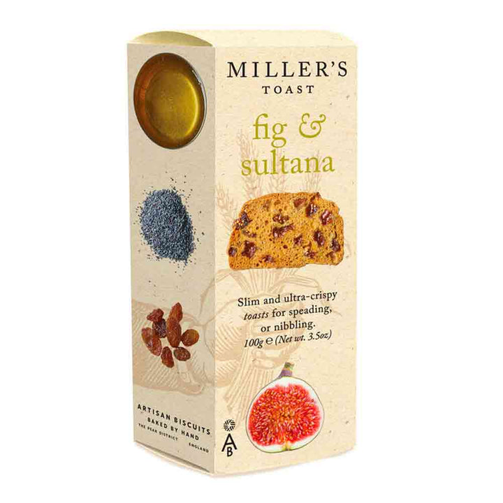 Artisan Biscuits Miller's Toast Fig & Sultana 100g