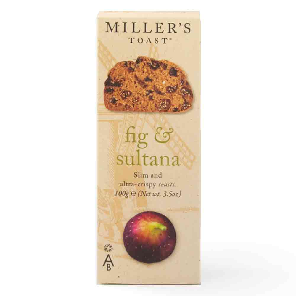 Artisan Biscuits Miller's Toast Fig & Sultana 100g