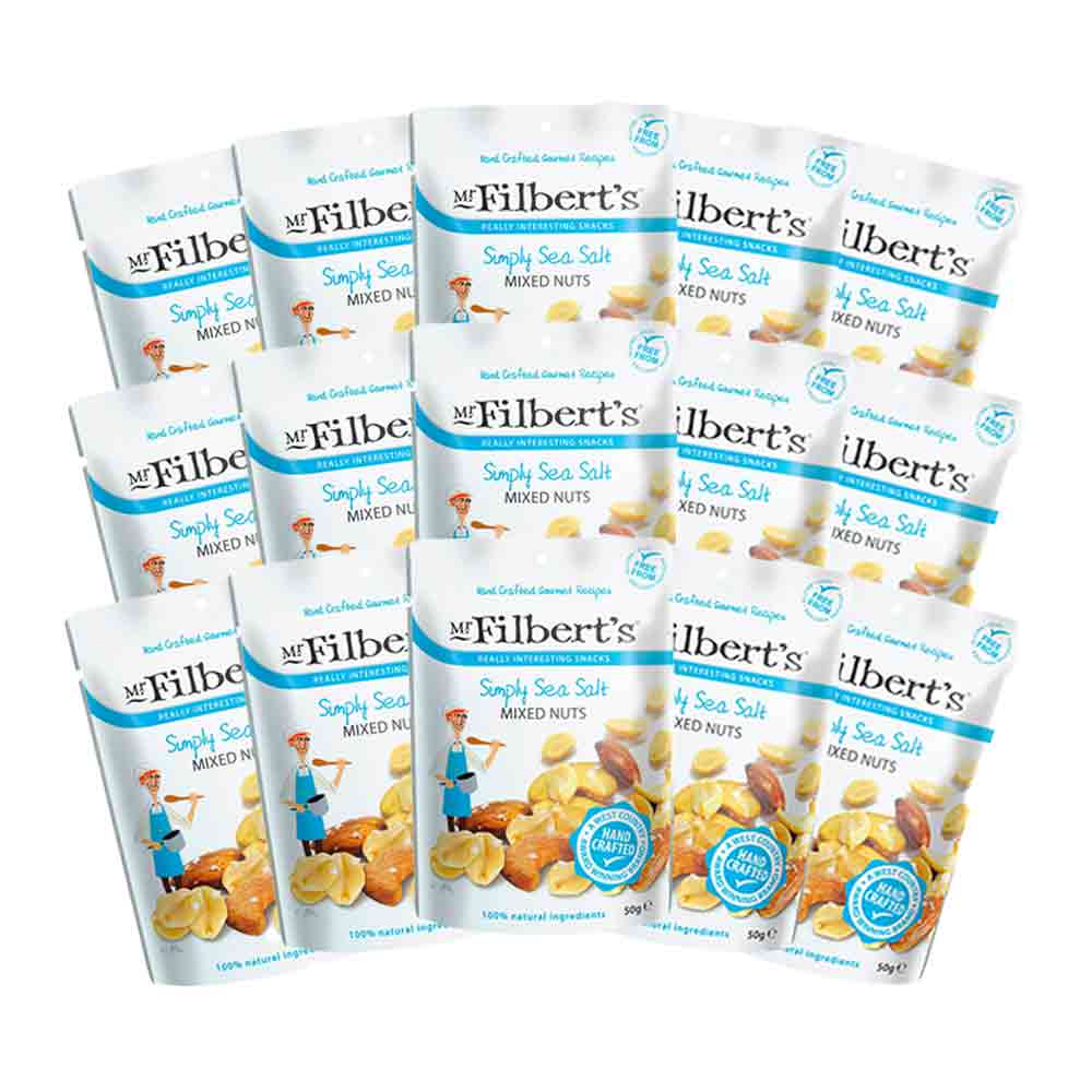 Mr Filbert's Sea Salt Mixed Nuts 50g (1 Case, 20pcs x 50g)