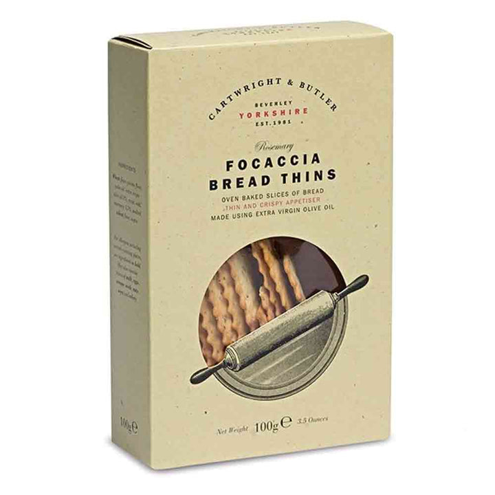 Cartwright & Butler Rosemary Focaccia Bread Thins 100g[4605]