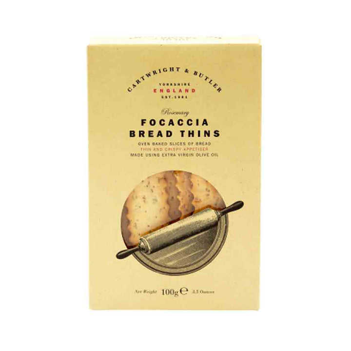 Cartwright & Butler Rosemary Focaccia Bread Thins 100g[4605]