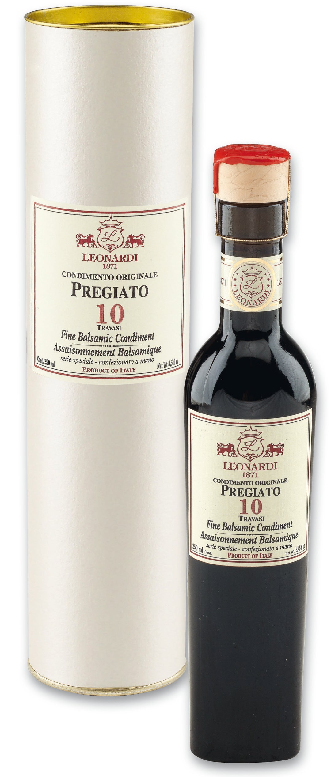 Leonardi Balsamic Condiment - PREGIATO “10 TRAVASI” 250ml