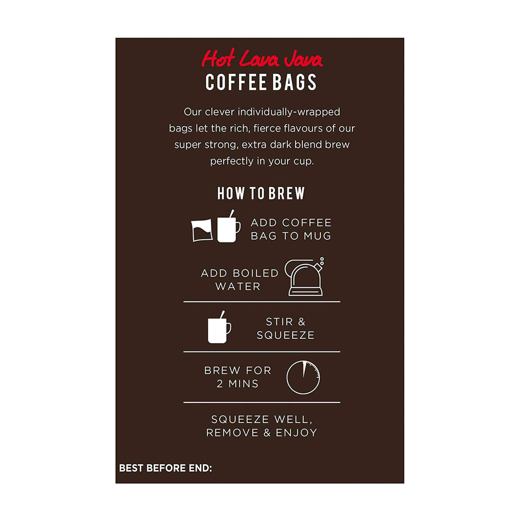 Taylors of Harrogate Hot Lava Java Coffee Bags - 10 Enveloped Bags [End Nov 2023]