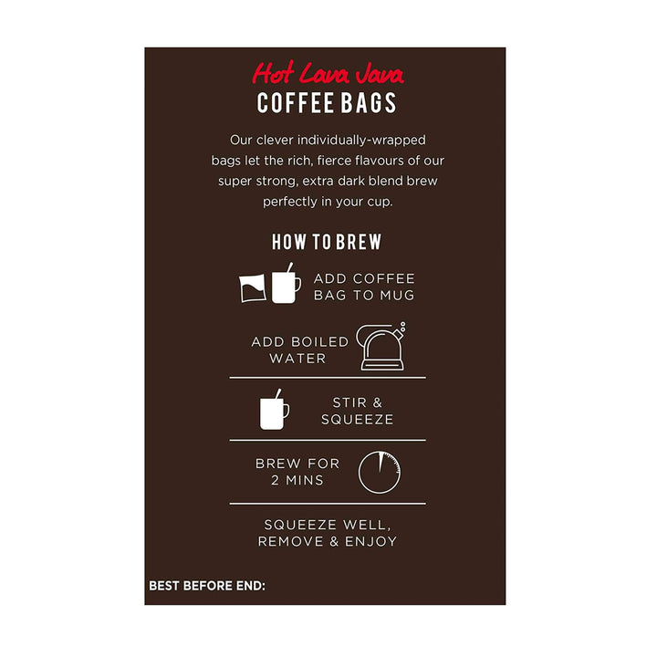 Taylors of Harrogate Hot Lava Java Coffee Bags - 10 Enveloped Bags [End Nov 2023]