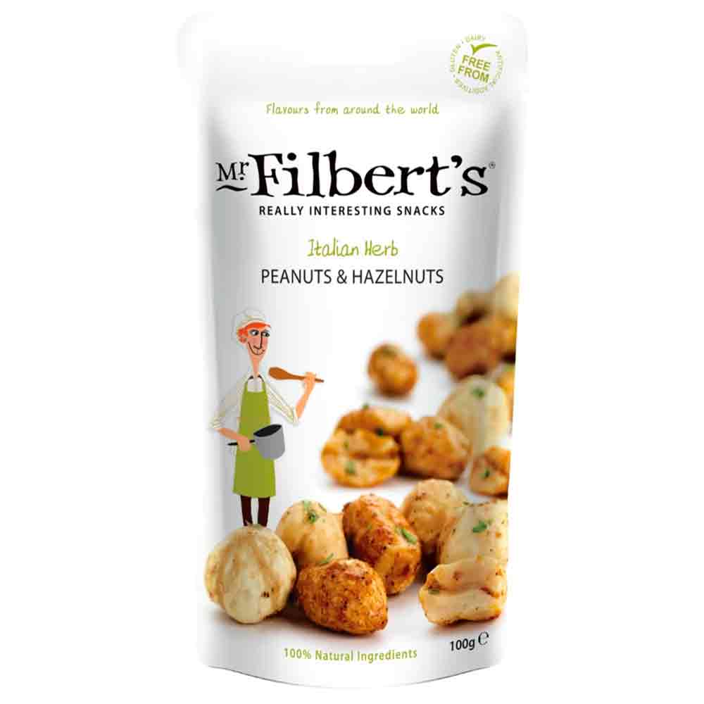 Mr Filbert's Italian Herb Peanuts & Hazelnuts 100g