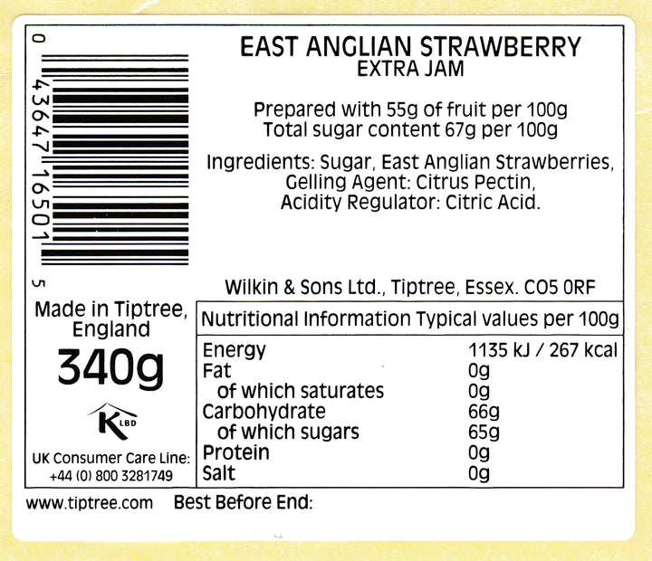 Tiptree East Anglian Strawberry 340g