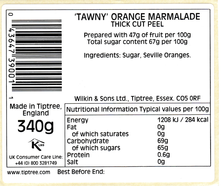 Tiptree Tawny Orange Marmalade 340g