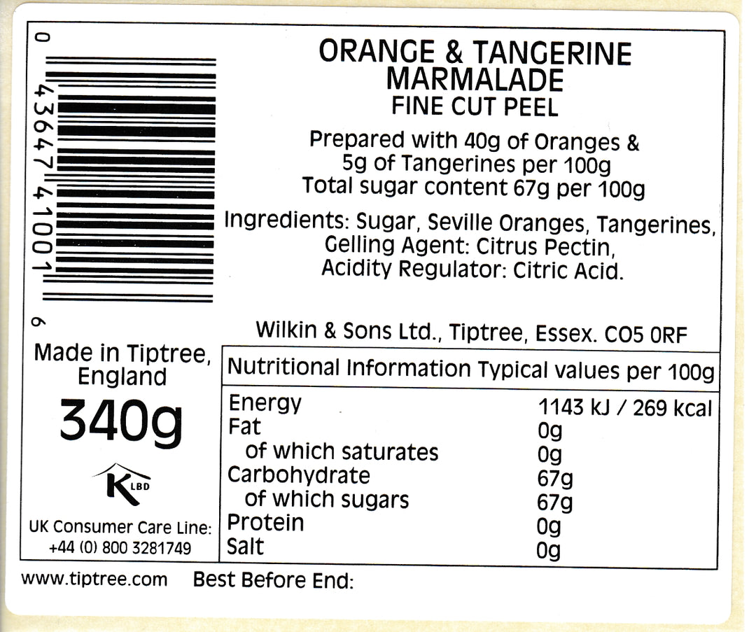 Tiptree Orange & Tangerine Marmalade 340g