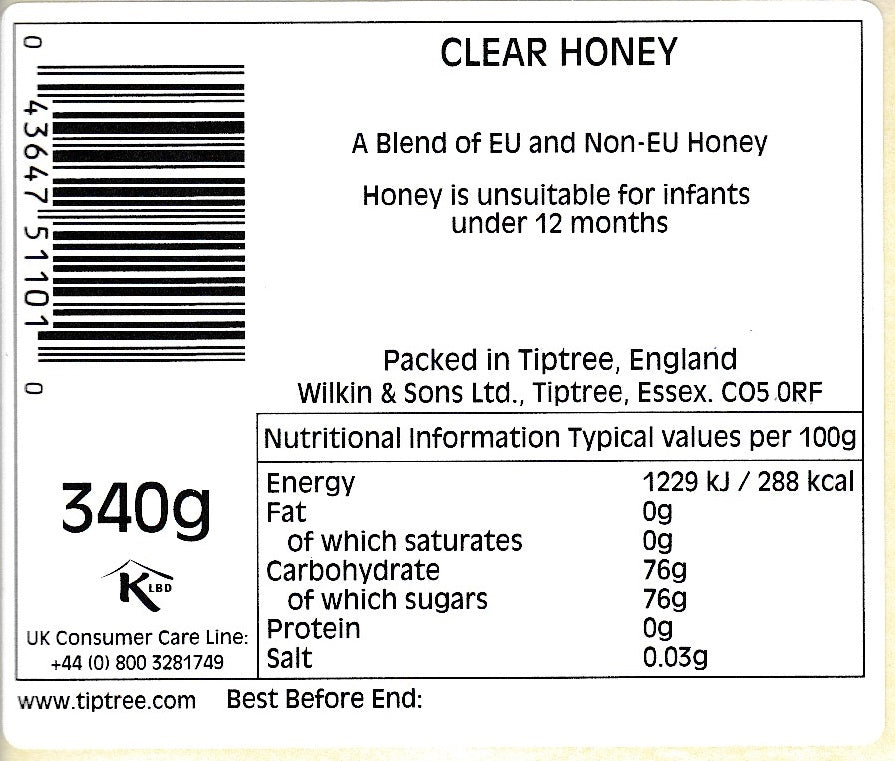 Tiptree Clear Honey 340g [Dec 2025]