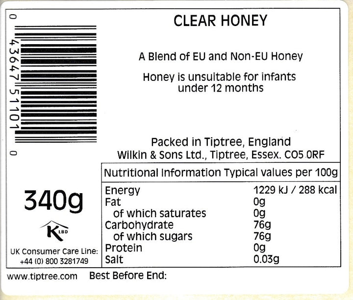 Tiptree Clear Honey 340g [Dec 2025]