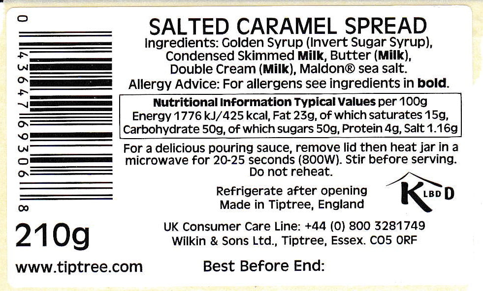 Tiptree Salted Caramel Spread 210g