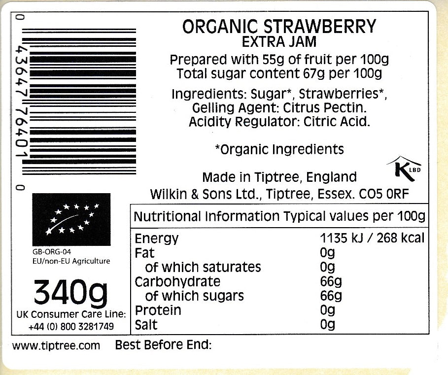 Tiptree Organic Strawberry Conserve 340g