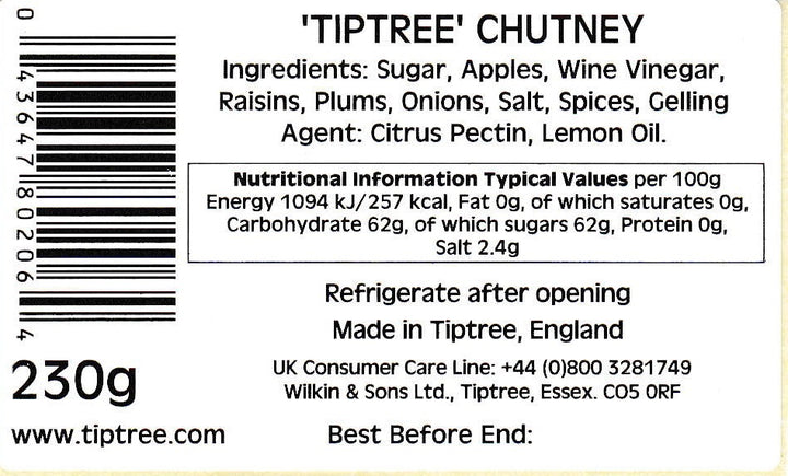 Tiptree Chutney 230g