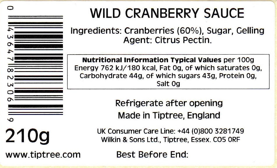 Tiptree Wild Cranberry Sauce 210g