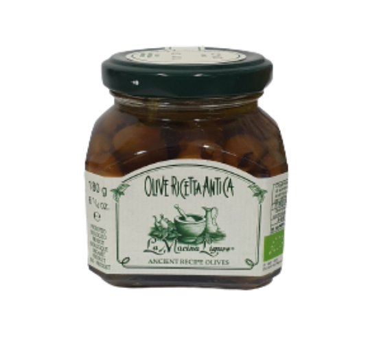 La Macina Ligure Organic Ancient Recipe Olives 180g