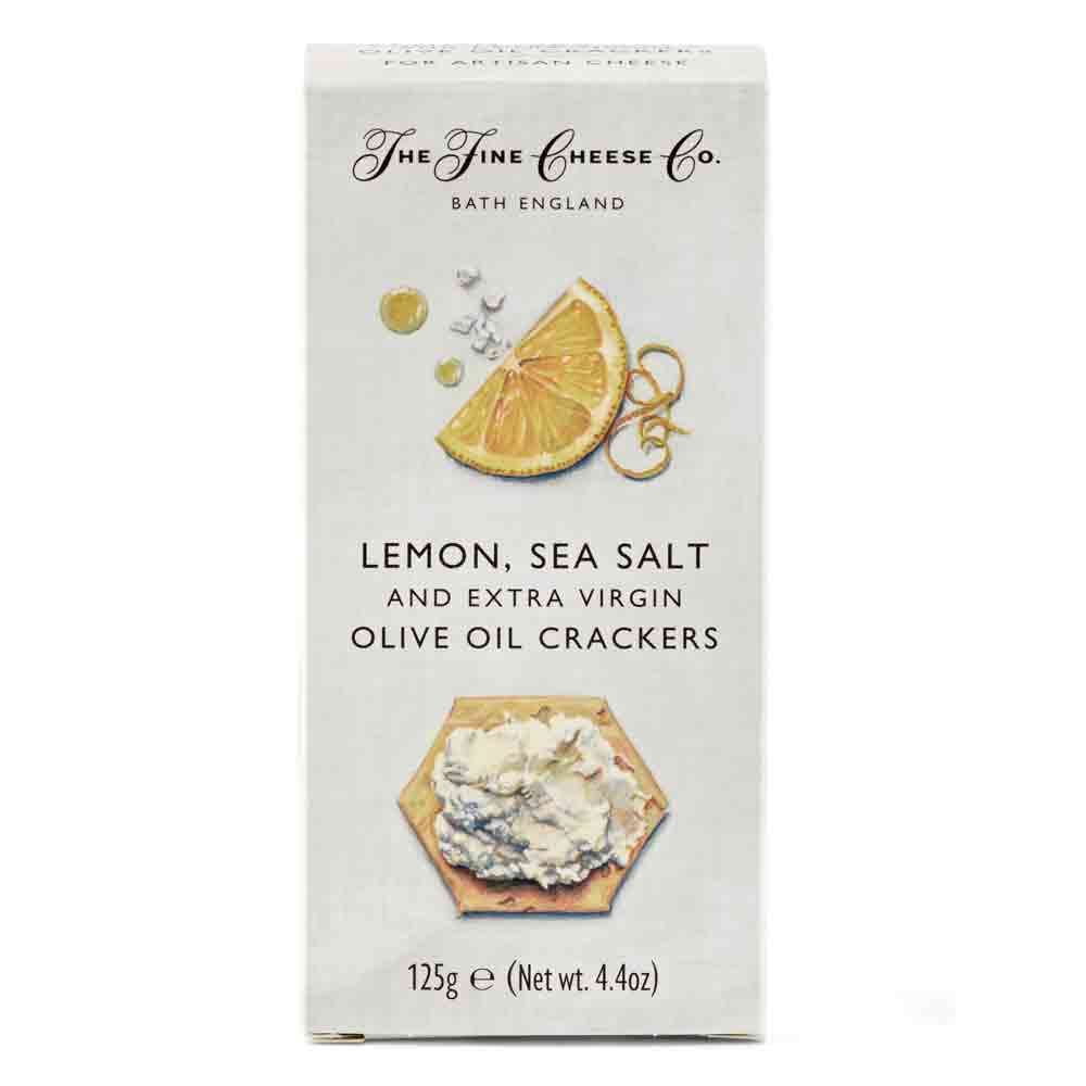 The Fine Cheese Co Lemon, Sea Salt and Extra Virgin Olive Oil Crackers 125g