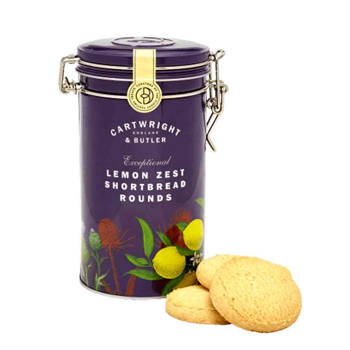 Cartwright & Butler Lemon Zest Shortbread Rounds Tin 200g