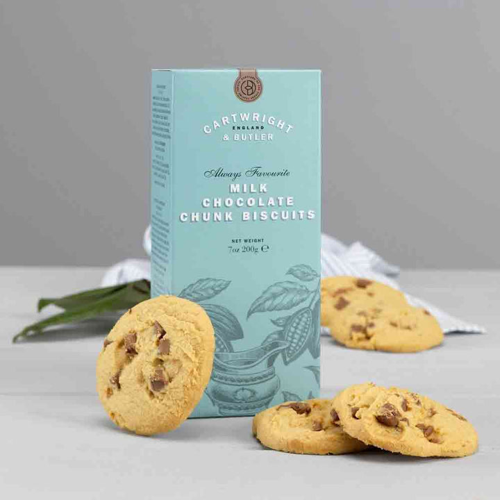 Cartwright & Butler Milk Chocolate Chunk Biscuits in Carton Box 200g[2995]