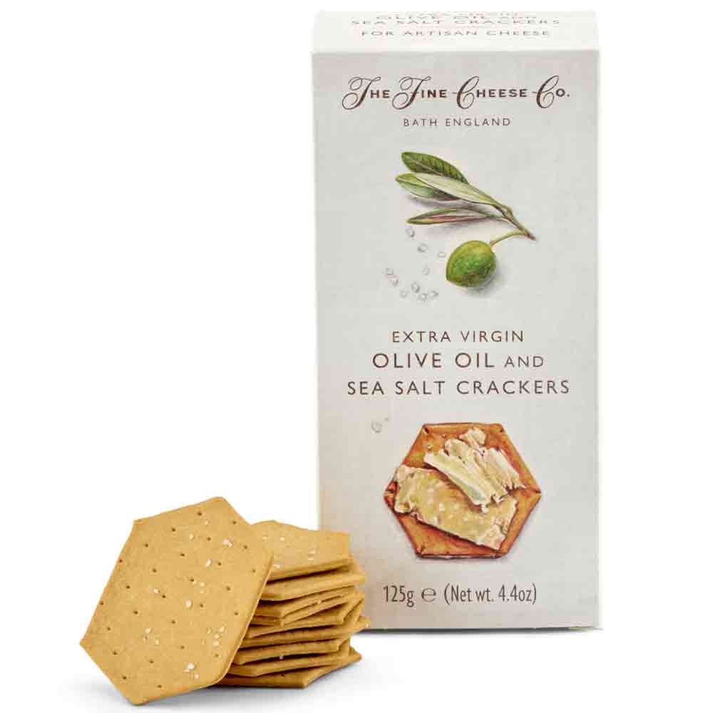 The Fine Cheese Co Sea Salt and Extra Virgin Olive Oil Crackers 125g