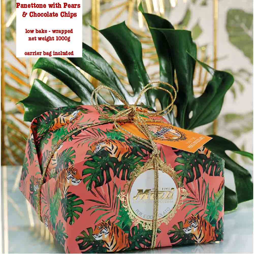 Muzzi Panettone with Pears  & Chocolate Chips Wrapped 1Kg