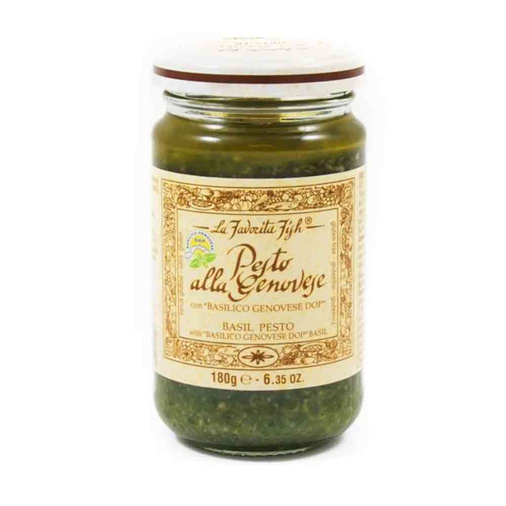 Basil Pesto with Basilico Genovese DOP basil. 