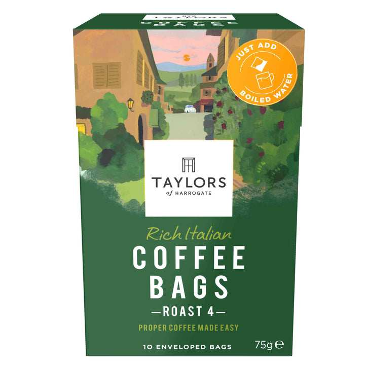 Taylors of Harrogate Rich Italian Coffee Bags - 10 Enveloped Bags