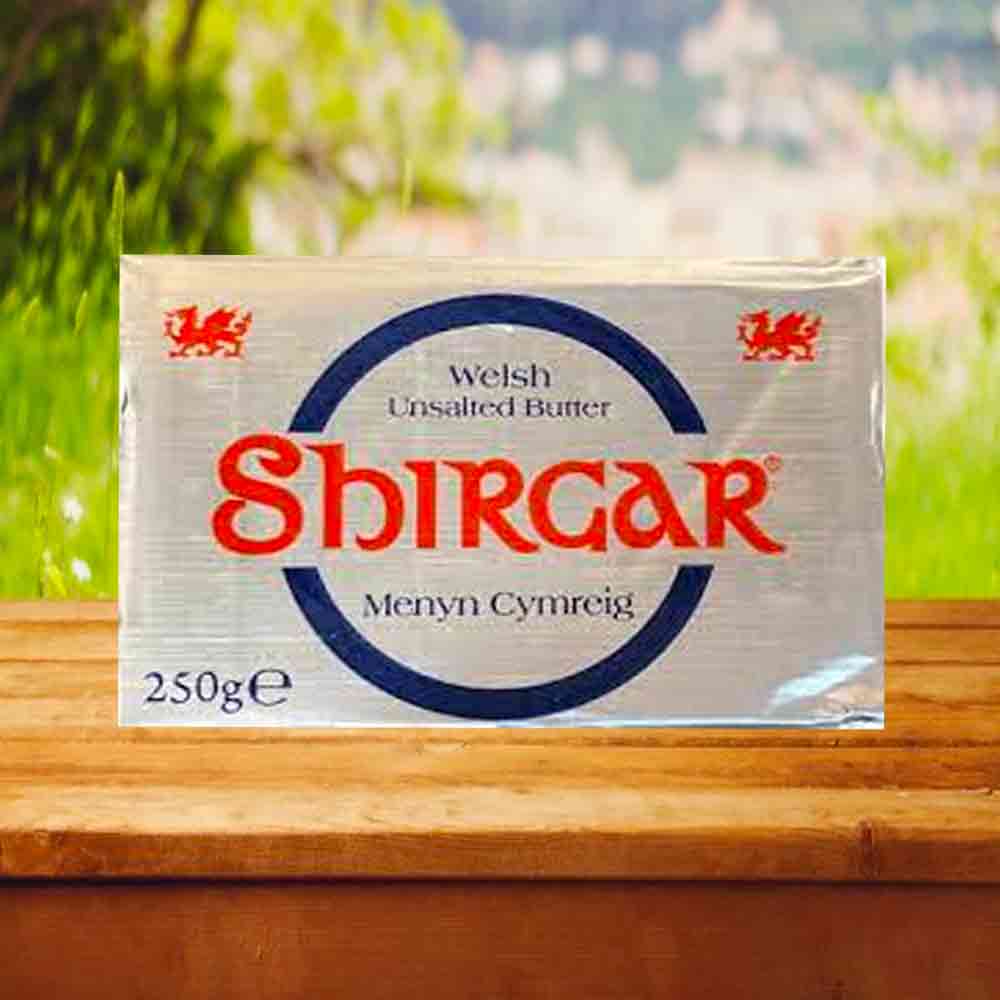 Shirgar Welsh  Unsalted Butter 250g